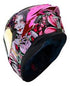 CASCO OBSIDIAN GEISHA NEGRO/ROSA/TURQUESA BRILLO